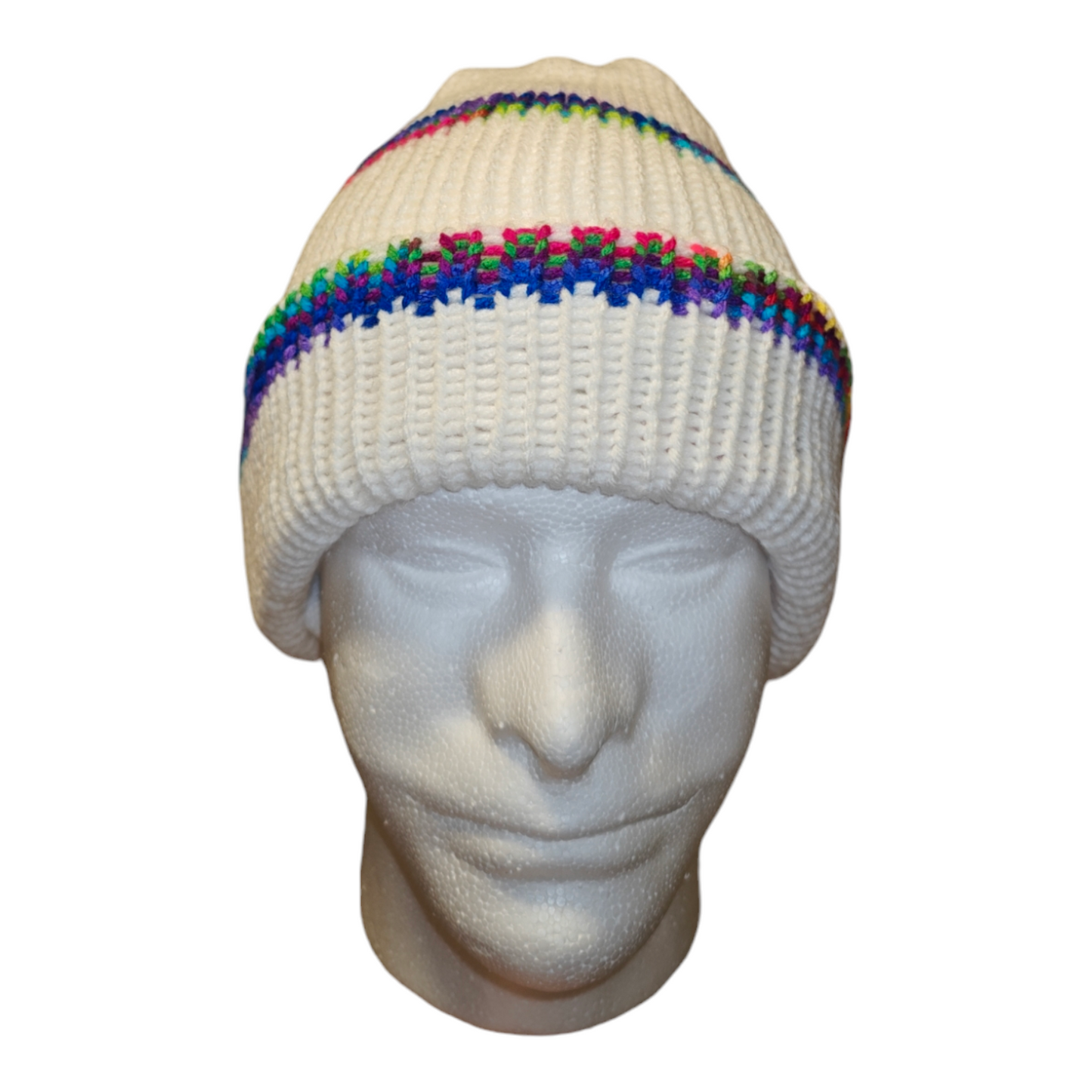Rainbow stripe beanie
