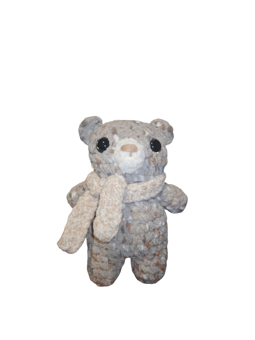 Bear plushie with scarf