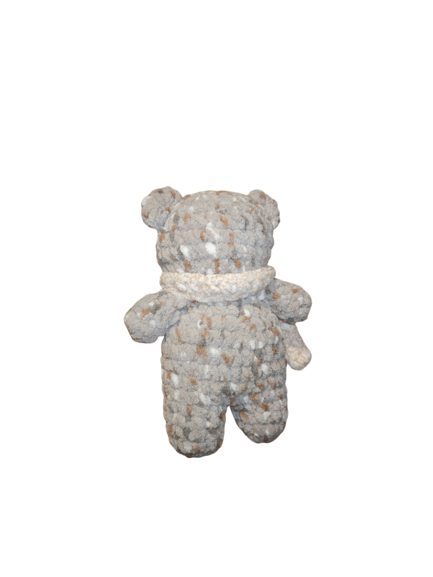 Bear plushie with scarf