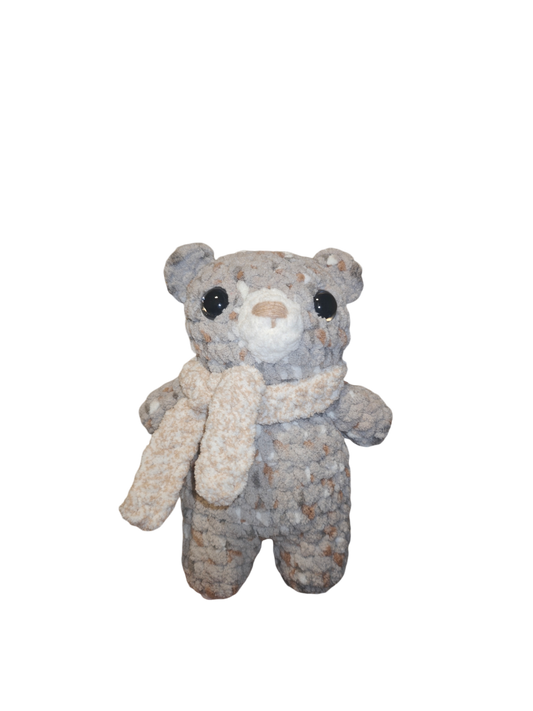 Bear plushie with scarf