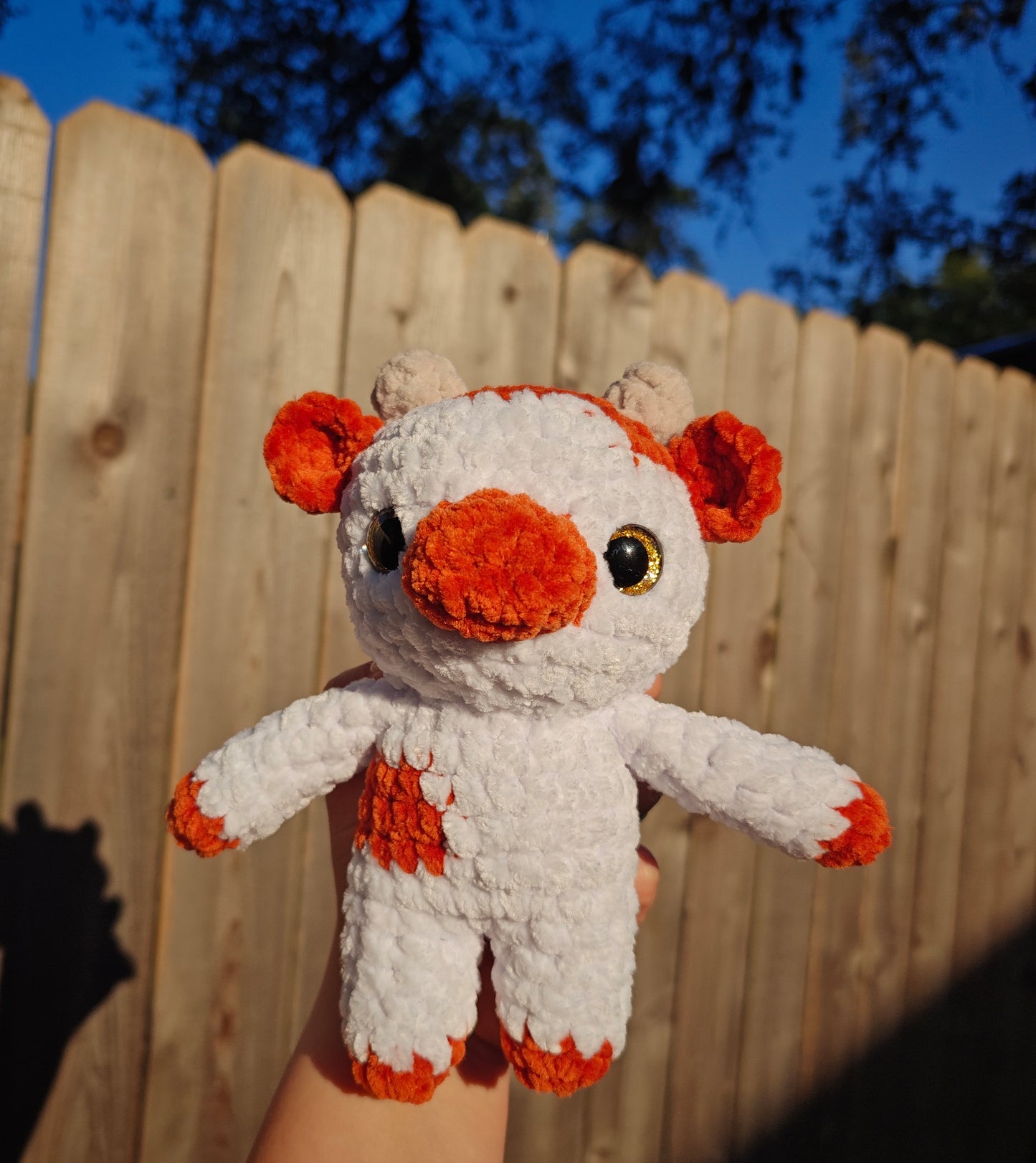 Crochet cow plushie