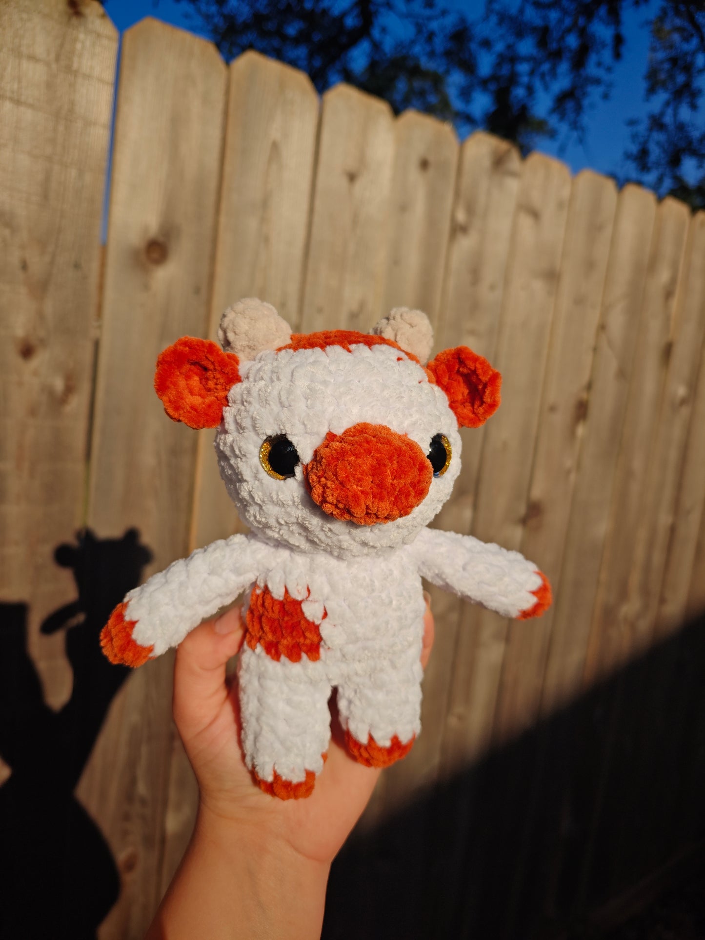 Crochet cow plushie
